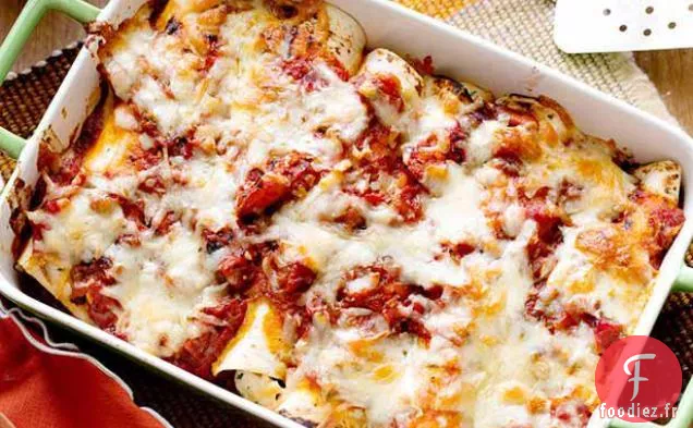 Enchiladas Espagnoles au Poulet et au Chorizo