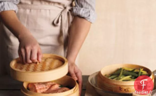 Omble Chevalier Et Haricots Verts Avec Vinaigrette Au Basilic
