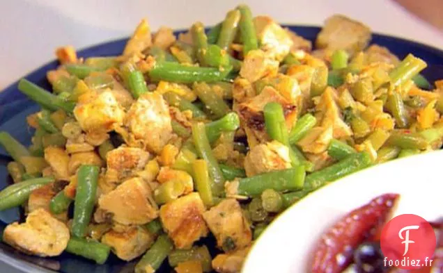 Salade de Poulet au Safran, Citron Bouilli et Haricots Verts