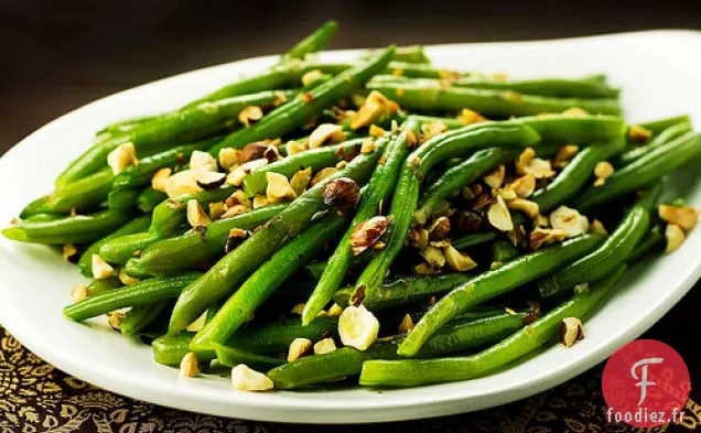 Haricots Verts Au Beurre De Garam Masala Et Noisettes Grillées