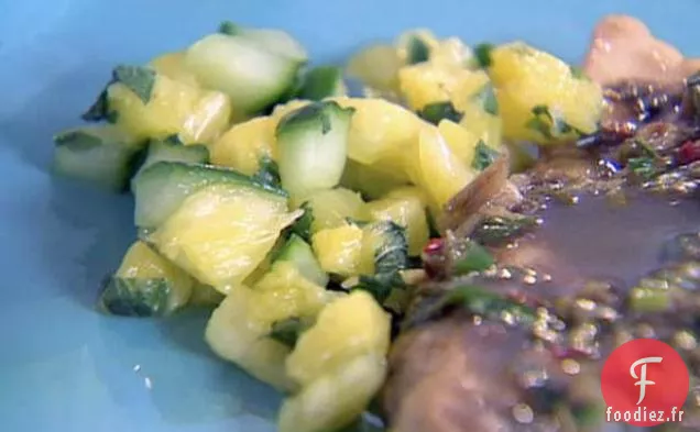 Poulet à la Sauce Jerk et Salsa Fraîche à l'Ananas
