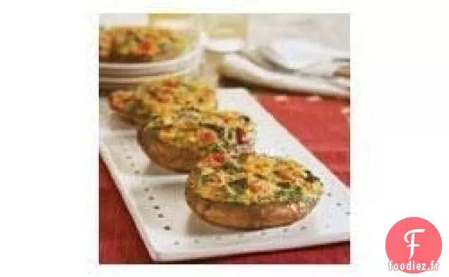 Portobellos Farcis aux Épinards Crémeux