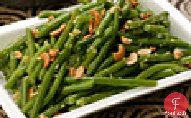 Haricots Verts au Gingembre et Noix de cajou