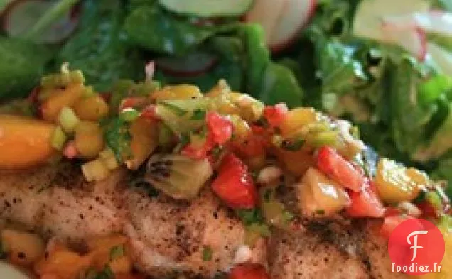 Salsa Épicée à la Fraise et à la Pêche au Kiwi