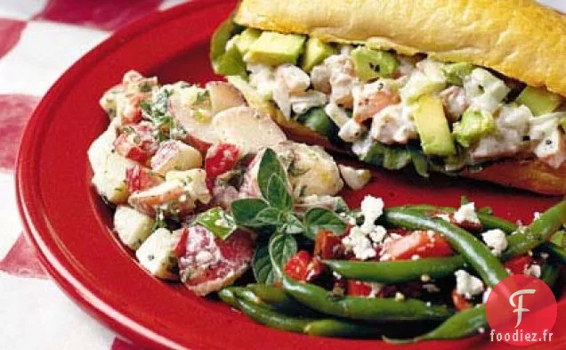 Haricots Verts Marinés avec Tomates, Olives et Feta