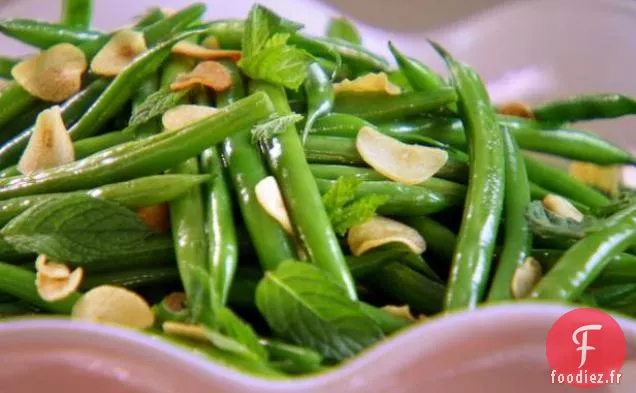 Haricots Verts Sautés aux Chips d'ail
