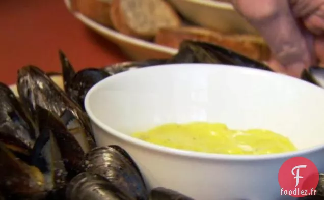 Moules à la Mayonnaise au Safran