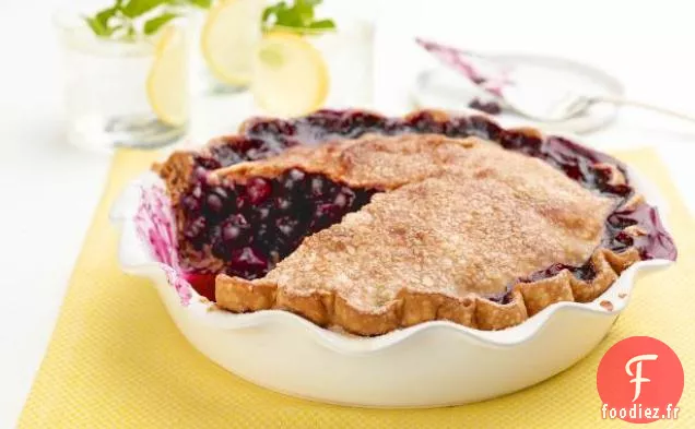 Tarte aux Myrtilles et au Citron avec une Croûte de Beurre