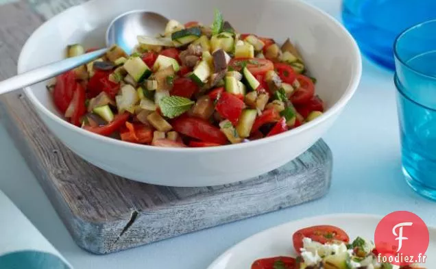 Salade de Légumes Grillés à la Feta et à la Menthe