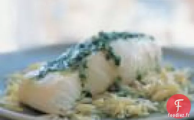 Flétan Cuit Au Four Avec Salsa Verde