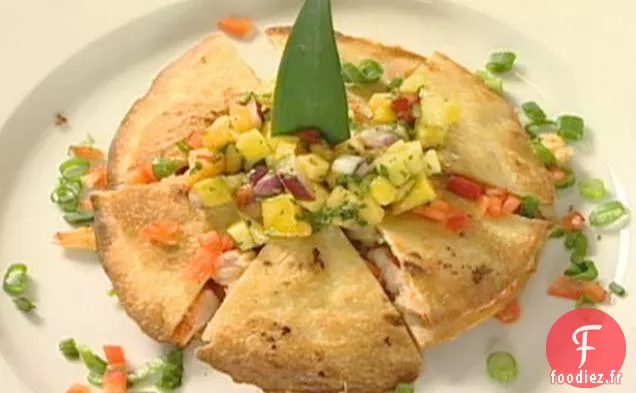 Quesadilla de Homard avec Salsa aux Fruits Tropicaux