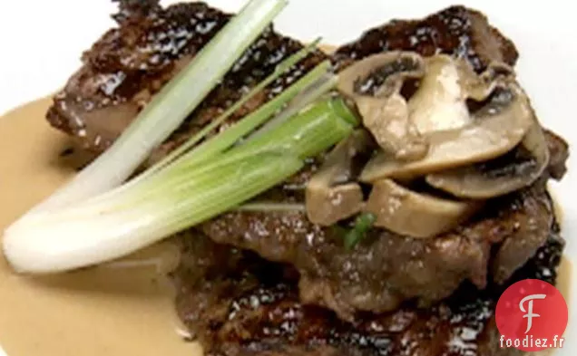 Steak de Surlonge à la Sauce Marsala aux Champignons