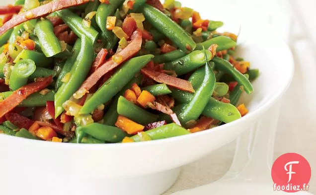 Haricots Verts au Soffritto et Jambon de Pays