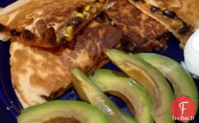 Quesadillas aux Haricots Noirs et Patates Douces