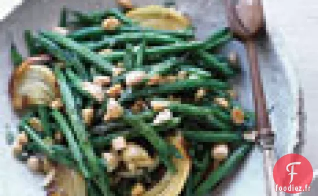 Haricots Verts Rôtis au Citron et Amandes Marcona