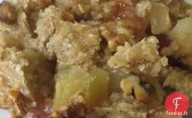 Croustillant aux Pommes, aux Canneberges et aux poires