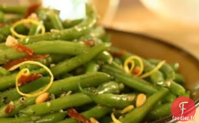 Haricots Verts Grésillés Avec Prosciutto Croustillant Et Pignons De Pin