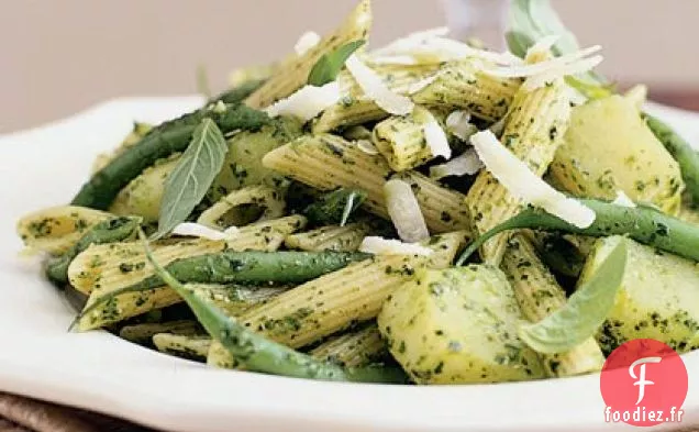 Penne au Pesto aux Haricots Verts et Pommes de Terre