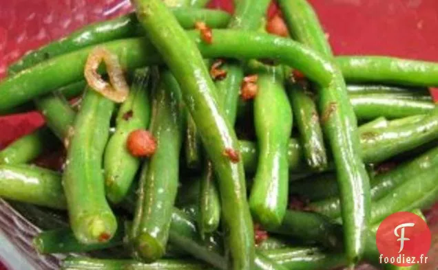 Haricots Verts À La Pancetta Et Aux Échalotes