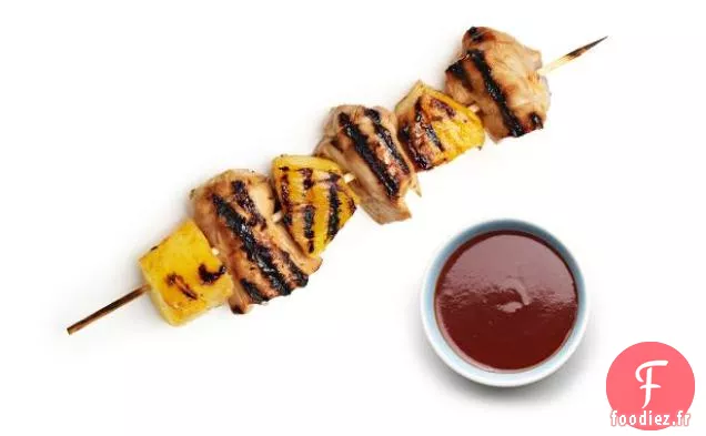 Brochettes de Poulet et Ananas