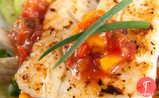 Flétan Poêlé Avec Aïoli Au Safran