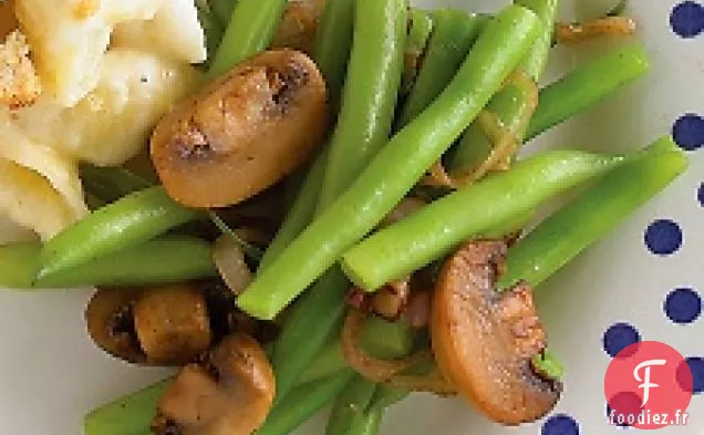 Haricots Verts Sautés Et Champignons