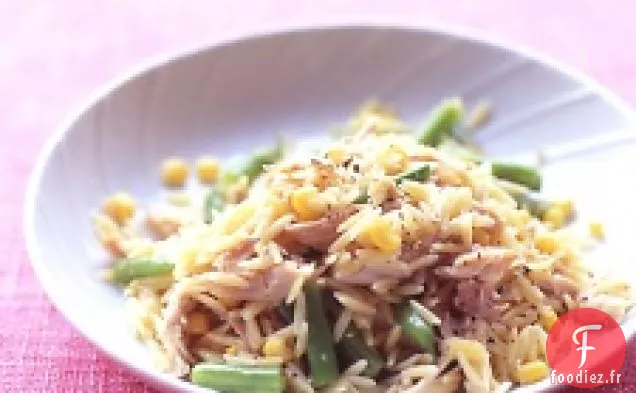 Orzo Au Poulet, Maïs Et Haricots Verts