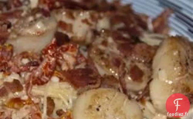 Pétoncles du Beau-père avec Tomates Séchées et Bacon