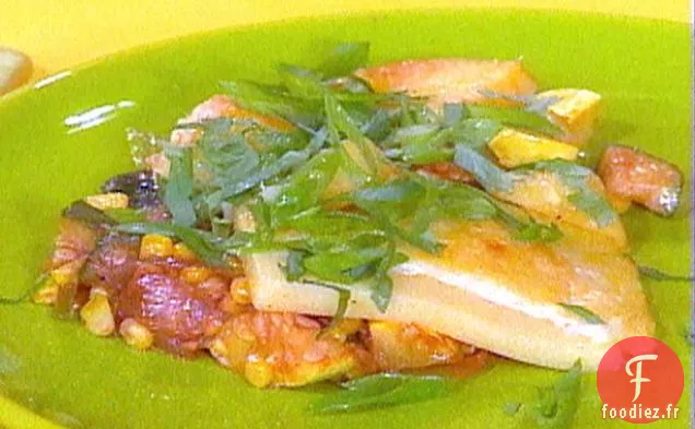 Casserole de Calabacitas avec Polenta et Fromage