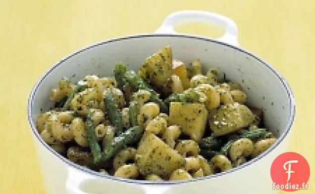 Pâtes Au Pesto, Pommes De Terre Et Haricots Verts