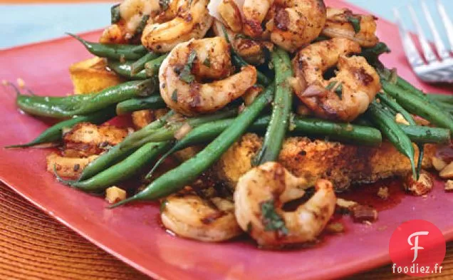 Salade de Crevettes et Haricots Verts grillés