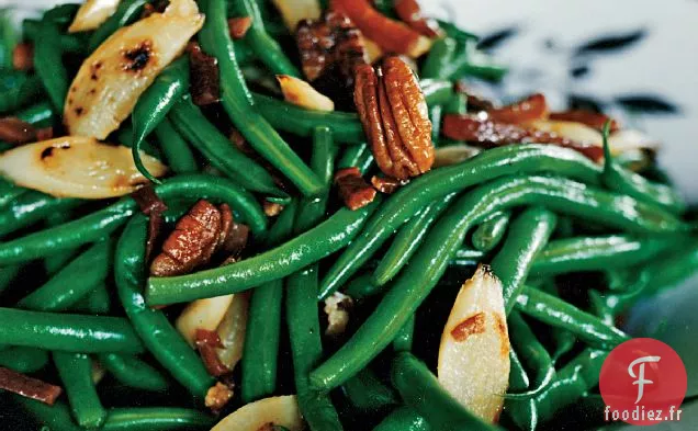 Haricots Verts et Salsifis au Jambon de Pays et Pacanes