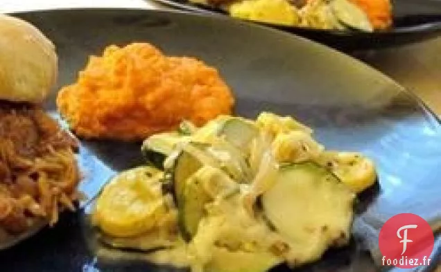 Cocotte au Fromage à la Courge et à l'Oignon d'été