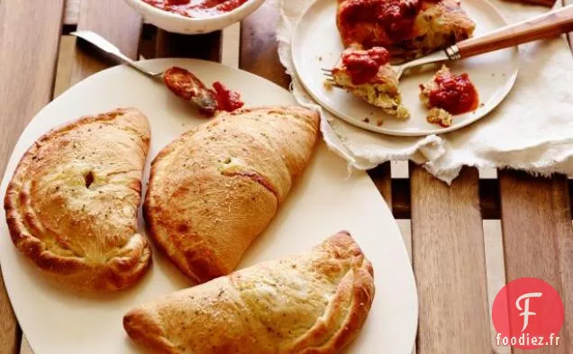 Trois Calzones au Fromage et à l'Artichaut