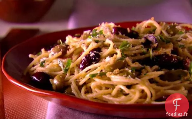 Spaghetti aux Olives et Chapelure