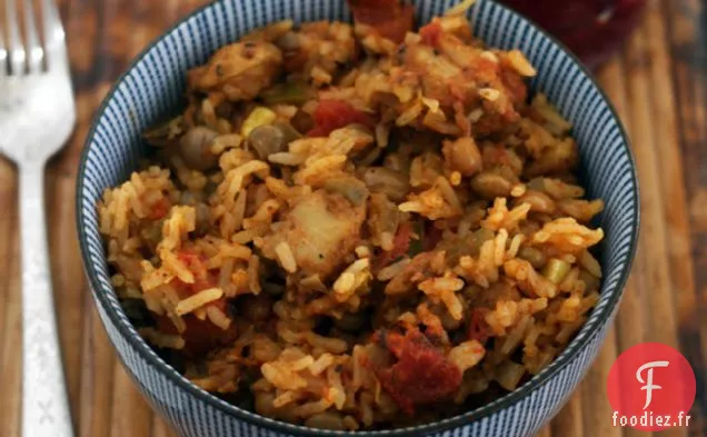 Cuiseur à riz Pilau de Riz au Poulet de style Caribéen