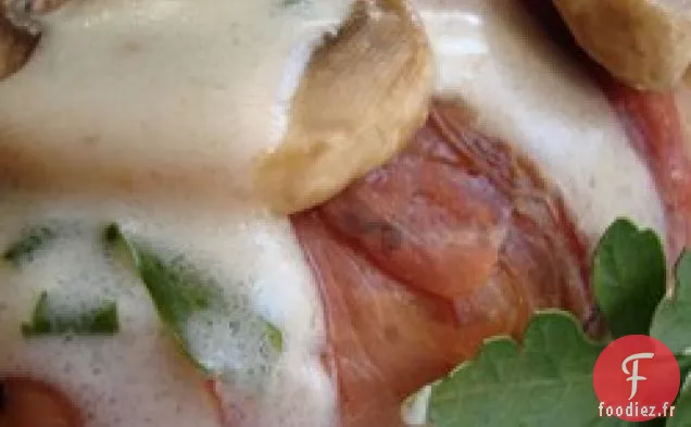 Poulet aux Champignons, Prosciutto et Sauce à la Crème