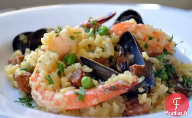 Paella aux Fruits de Mer au Safran
