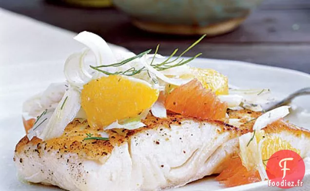 Flétan à la Relish d'Agrumes et de Fenouil