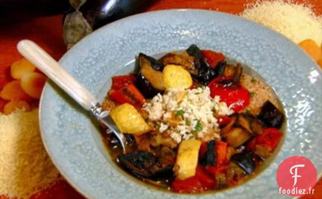 Ragoût de Légumes Rôtis au Couscous Marocain