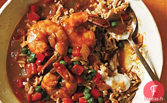 Korma aux Crevettes et Riz Basmati