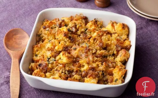 Farce aux Oignons Caramélisés et aux Pains de Maïs