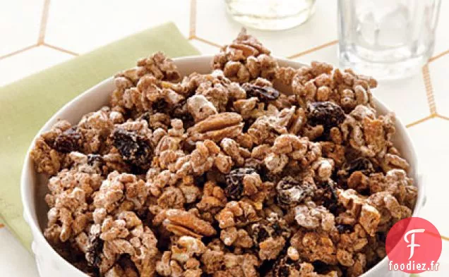 Mélange Croustillant Épicé aux Noix de Pécan et aux Cerises