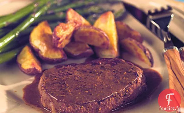 Steaks de Filet avec Sauce Moutarde au Raifort