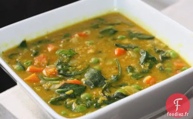 Ragoût De Lentilles Rouges Au Curry Avec Légumes