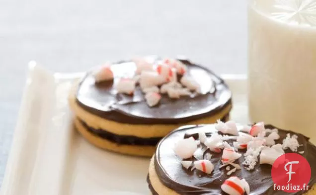 Biscuits Sandwich à la Menthe Poivrée et au Chocolat