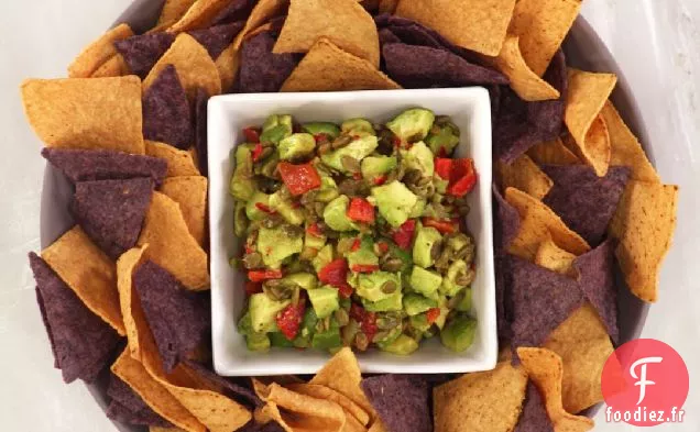Salsa à l'Avocat et aux Graines de Citrouille