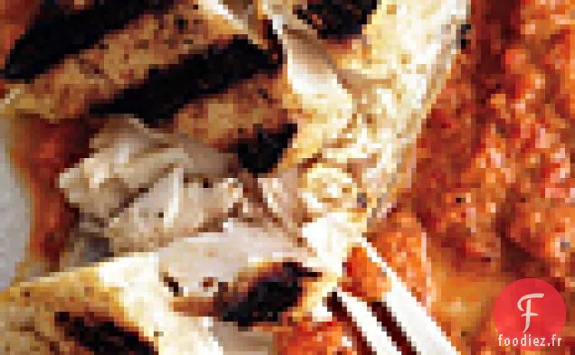 Flétan Grillé avec Harissa au Poivron Rouge grillé