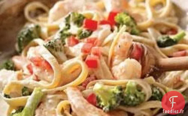 Fettuccine aux Crevettes et au Brocoli