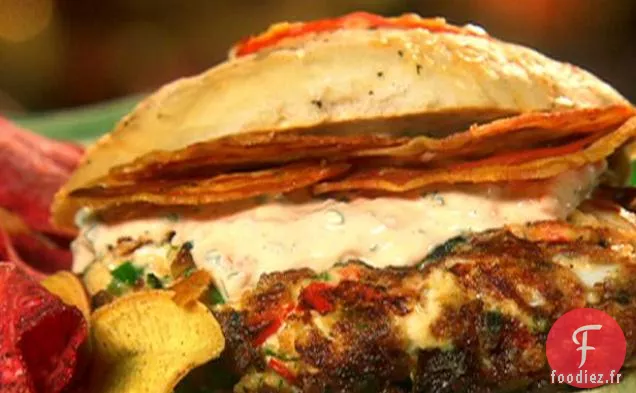Sandwich au Gâteau au Crabe Jumbo